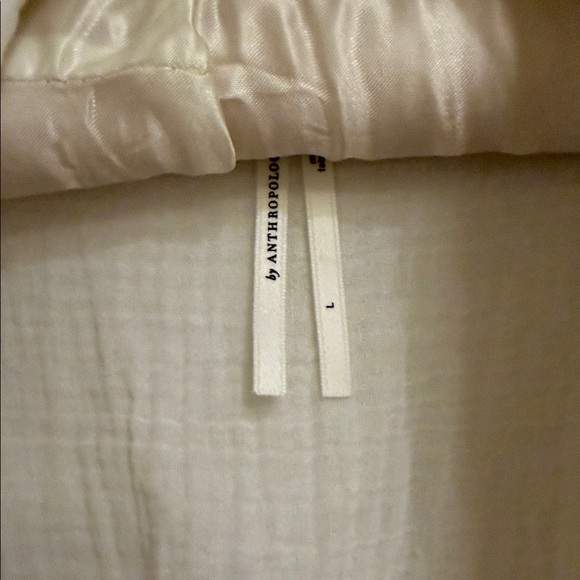 Anthropologie White Button-Down Lucia Swim Coverup - Picture 5 of 5